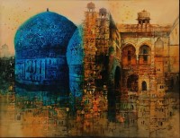 A. Q. Arif, 22 x 28 Inch, Oil on Canvas, Citysscape Painting, AC-AQ-340